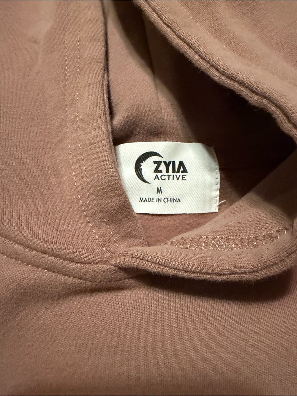 ZYIA Brown Pullover Hoodie with Small Crescent Logo - Women - Picture 3 of 3